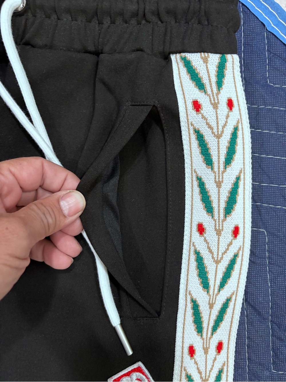 Casa Blanca tracksuit top and bottom Black and green with red - Picture 3 of 15